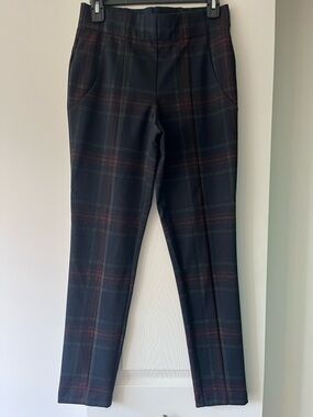 Plaid stretch pants